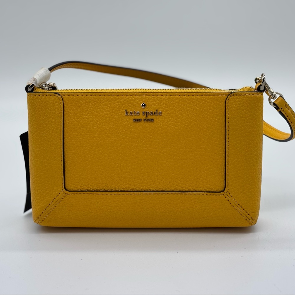 Kate Spade Yellow Clutch with Gold Hardware